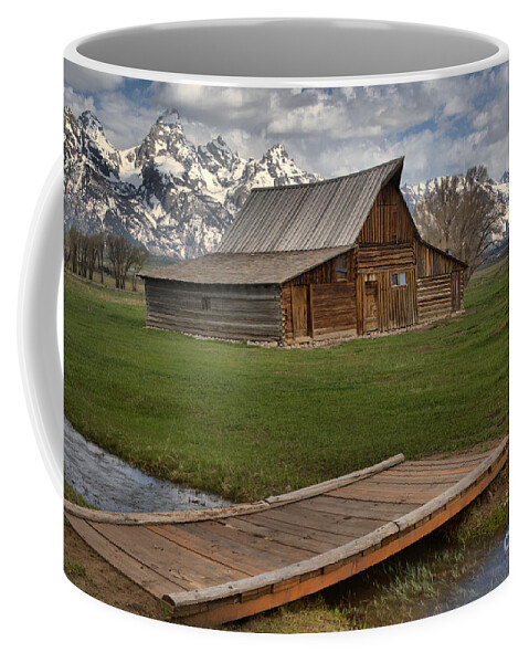 Moulton Barn Coffee Mug featuring the photograph Mormon Row Water Crossing by Adam Jewell