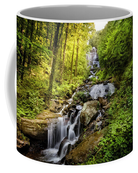 Appalachia Coffee Mug featuring the photograph Morning at Amicalola Falls by Debra and Dave Vanderlaan
