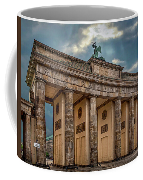 Endre Coffee Mug featuring the photograph Morning At The Brandenburg Gate by Endre Balogh