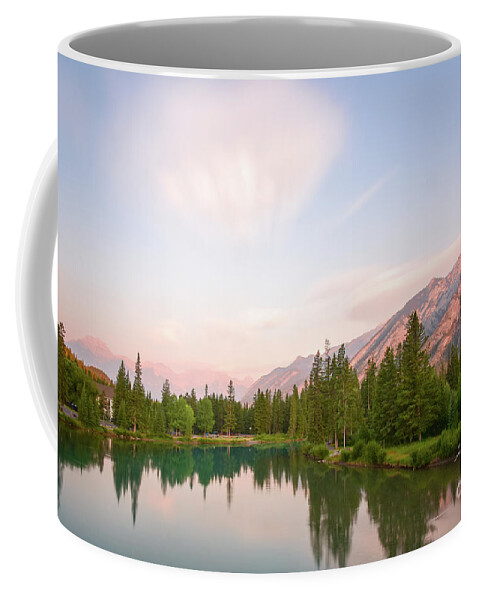 Lake Coffee Mug featuring the photograph Morning at the lake by Paul Quinn