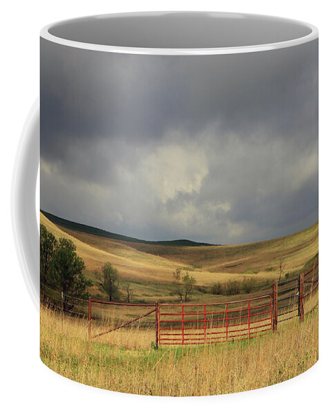 Ks Coffee Mug featuring the photograph Morning at the Tallgrass Prairie by Christopher McKenzie