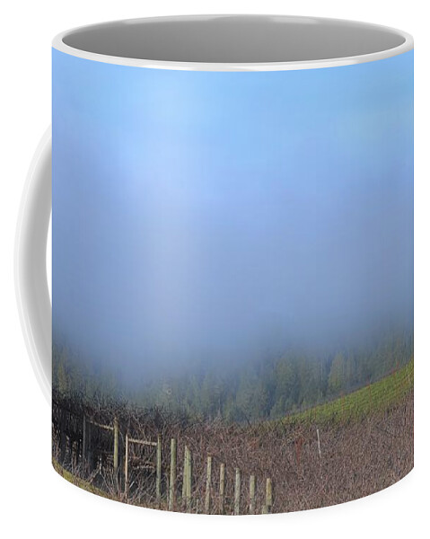 Anderson Valley Coffee Mug featuring the photograph Morning at the Vinyard by Lisa Dunn