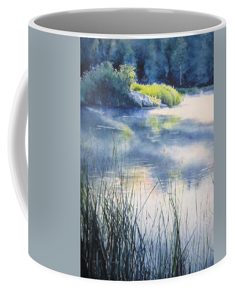 Landscape Coffee Mug featuring the painting Morning by Barbara Pease