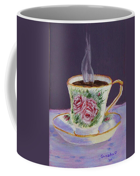 Cup Coffee Mug featuring the drawing Morning Coffee by Quwatha Valentine