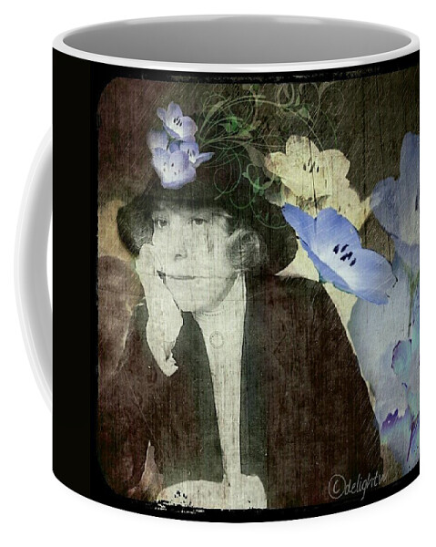 Morning Glories Coffee Mug featuring the digital art Morning Glories by Delight Worthyn