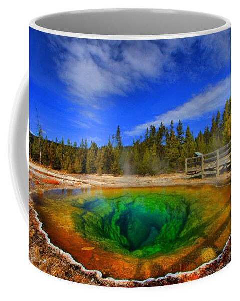 Monring Glory Pool Coffee Mug featuring the photograph Morning Glory by Adam Jewell