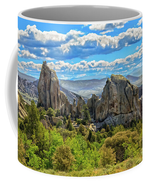 Idaho Coffee Mug featuring the photograph Morning Glory Spire and Anteater City Of Rocks 04 by Robert Bales