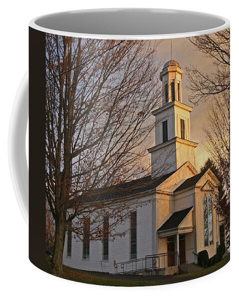 Church Coffee Mug featuring the photograph Morning Glow by Frank Morales Jr