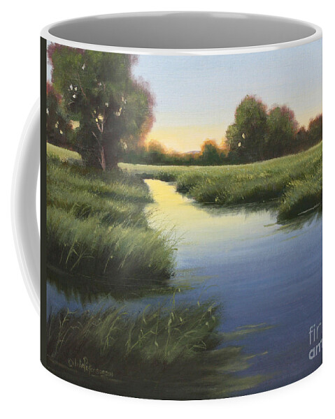 Fine Art Coffee Mug featuring the painting Morning Glow by Julie Peterson