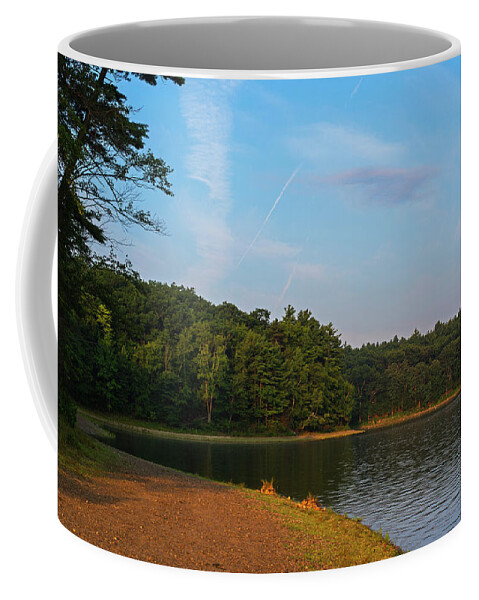 Concord Coffee Mug featuring the photograph Morning Light on Walden Pond Concord MA by Toby McGuire
