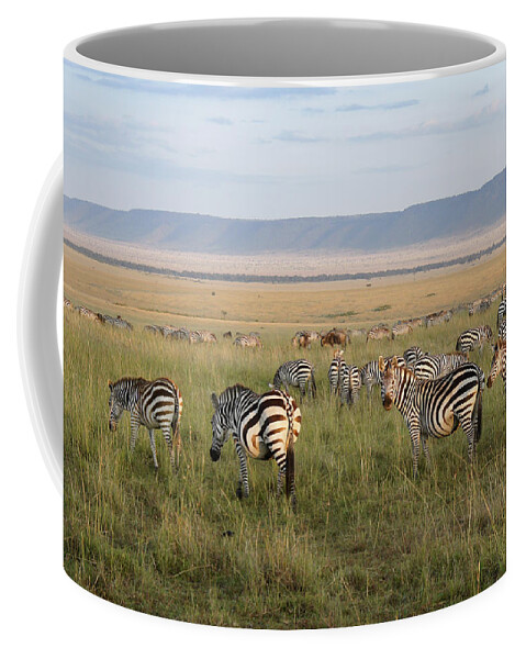 Africa Coffee Mug featuring the photograph Morning on the Mara by Michele Burgess