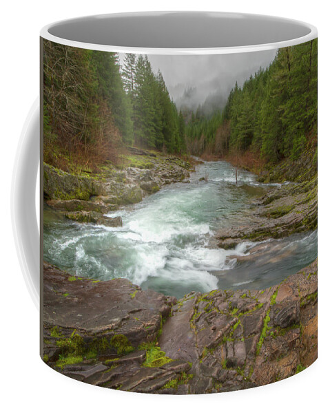 Jean Noren Coffee Mug featuring the photograph Morning on the Umqua River by Jean Noren