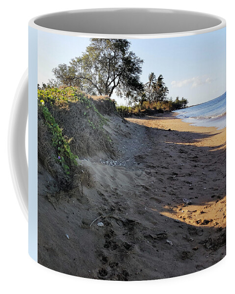 Beach Coffee Mug featuring the photograph Morning Shadows by Fred Wilson