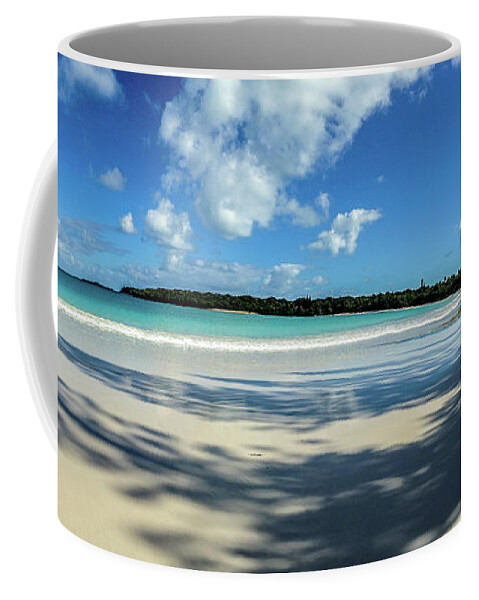 Panorama Coffee Mug featuring the photograph Morning shadows Ile des Pins by Dorothy Darden