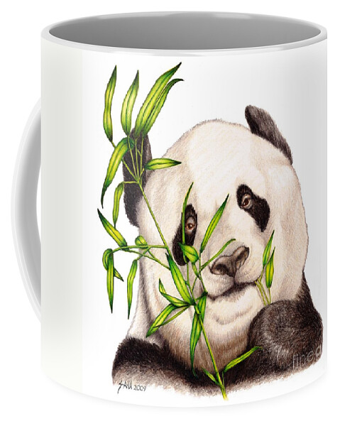 Portrait Coffee Mug featuring the drawing Morning Snack by Sheryl Unwin