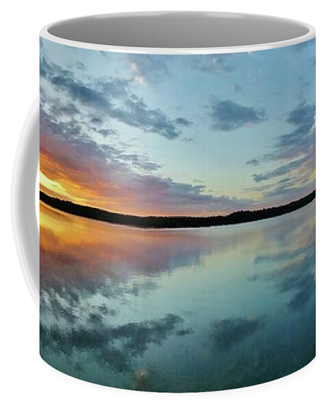 Sunrise Coffee Mug featuring the photograph Morning Sunrise on the Lake by Bruce Bley