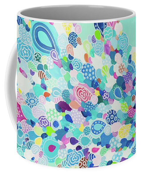 Pattern Art Coffee Mug featuring the painting Morning Tide by Beth Ann Scott