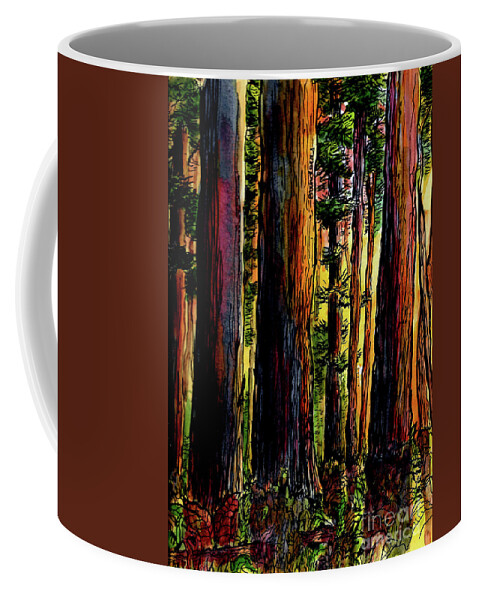 Trees Coffee Mug featuring the painting Morning Trees by Terry Banderas