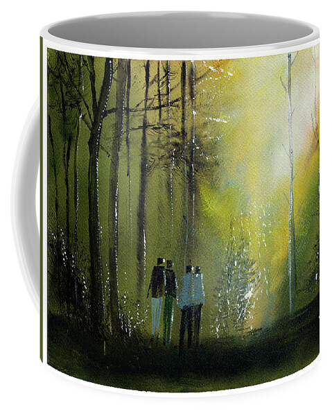 Nature Coffee Mug featuring the painting Morning Walk by Anil Nene
