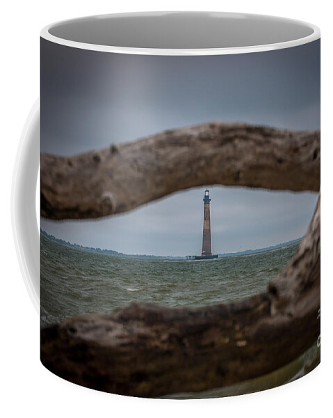Morris Island Lighthouse Coffee Mug featuring the photograph Morris Island Light by Dale Powell