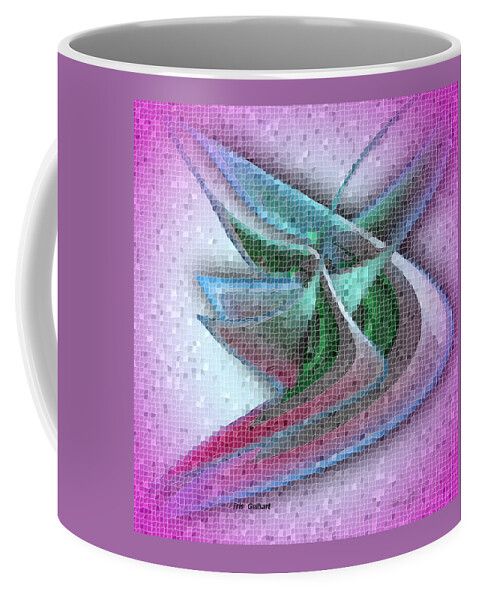 Abstract Coffee Mug featuring the digital art Mosaic #140 by Iris Gelbart