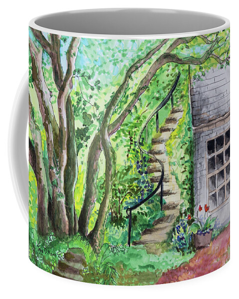 Eugene Coffee Mug featuring the painting Mossy Cottage by Tara D Kemp