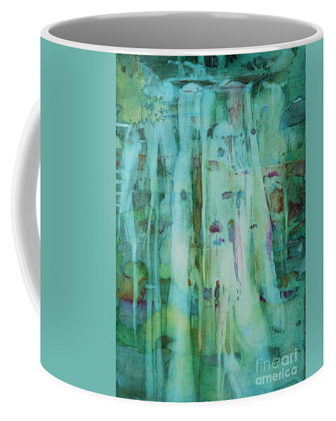 Waterfall Coffee Mug featuring the painting Mossy Falls by Elizabeth Carr