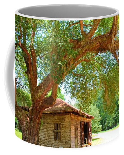 Natchez Coffee Mug featuring the photograph Mossy Tree in Natchez by Karen Wagner