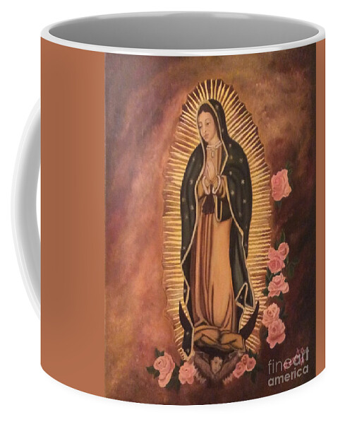  Coffee Mug featuring the painting Mother of Guadalupe by Renata Bosnjak