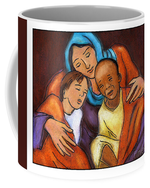Mother Of Mercy Coffee Mug featuring the painting Mother of Mercy - JLMME by Julie Lonneman