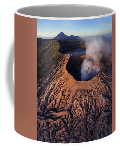 Travel Coffee Mug featuring the photograph Mount Bromo at sunrise by Pradeep Raja Prints