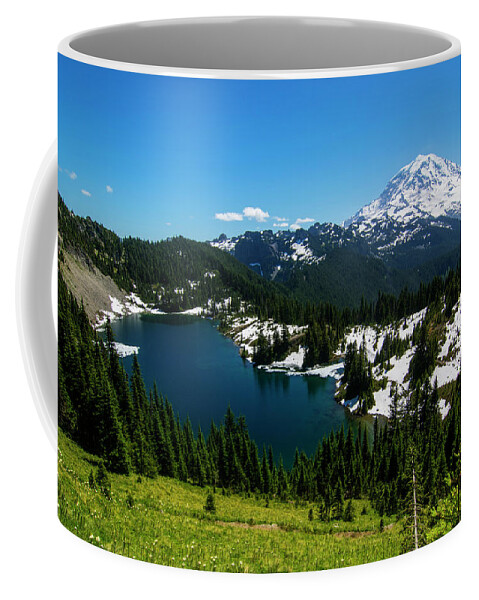 Hike Coffee Mug featuring the photograph Mount Rainier and Eunice Lake by Pelo Blanco Photo