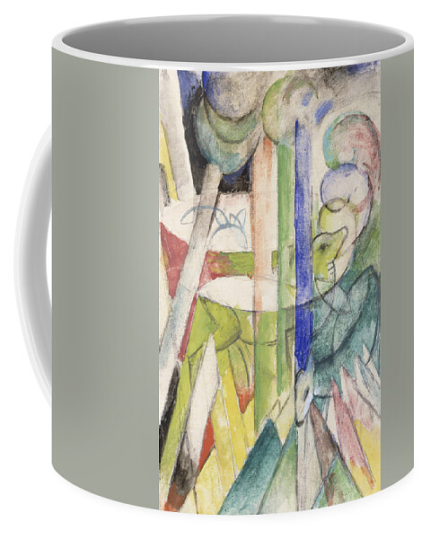 Mountain Goat Coffee Mug featuring the painting Mountain Goat by Franz Marc
