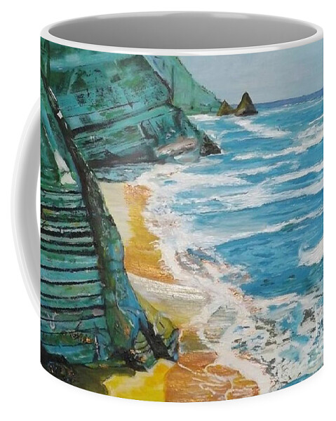 Acrylic Coffee Mug featuring the painting Mountain Rhapsody by Denise Morgan
