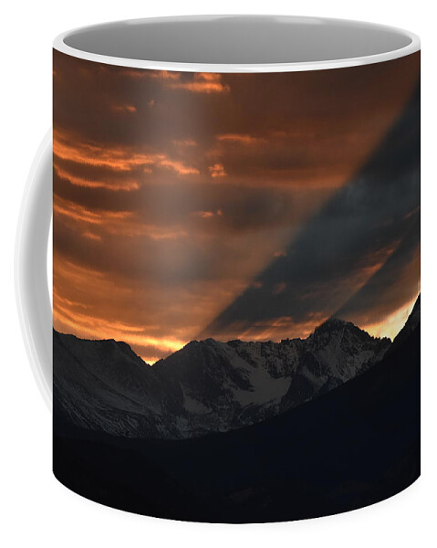 Arapaho Peaks Coffee Mug featuring the photograph Mountain Shadow by Ben Foster