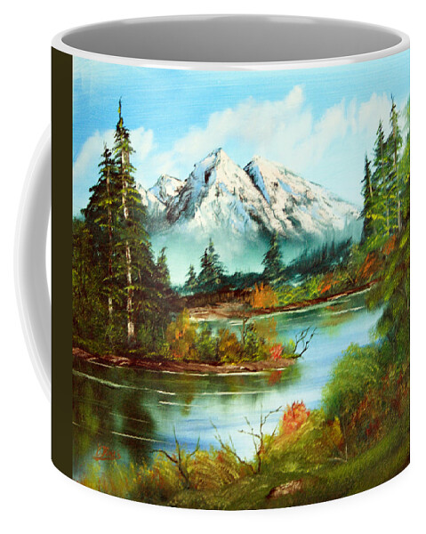Oil Painting Coffee Mug featuring the painting Mountain Splendor by Barry Jones