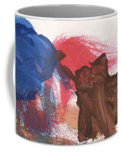 Innerview Coffee Mug featuring the painting Mountain Sun Sea by Levi