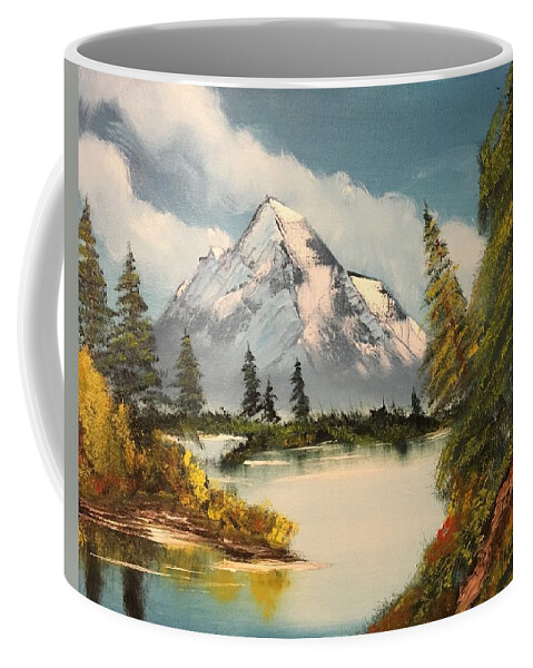 Mountain Coffee Mug featuring the painting Mountain View by Brian White
