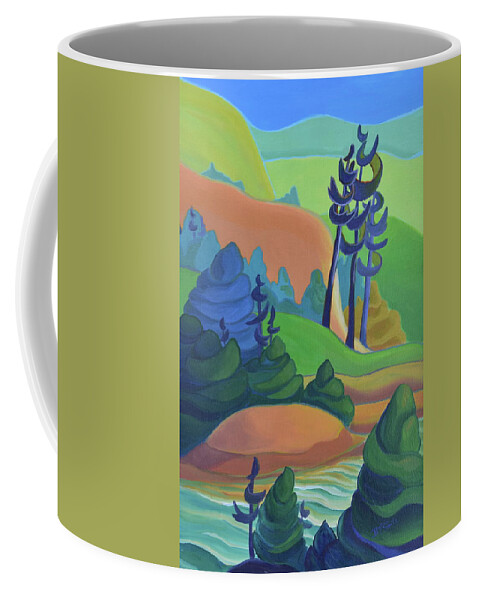 Group Of Seven Coffee Mug featuring the painting Hills in Spring by Barbel Smith