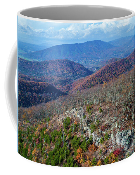 Fall Coffee Mug featuring the photograph Mountaintop in Fall by Star City SkyCams