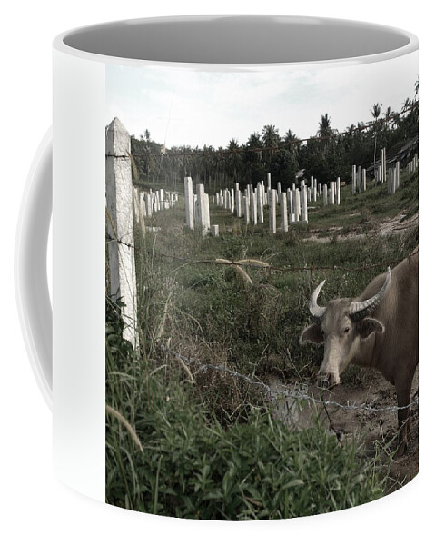 Deforestation Coffee Mug featuring the photograph Mourning in the Palm-Tree Graveyard by Steven Robiner