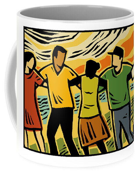 Movement Coffee Mug featuring the painting Movement - JLMOV by Julie Lonneman