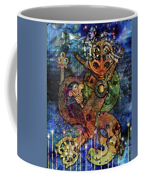 Abstract Coffee Mug featuring the digital art Moving On by Linda Carruth