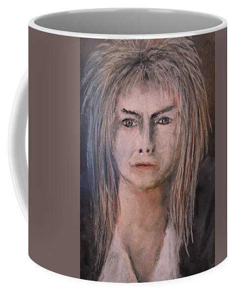 David Bowie Coffee Mug featuring the pastel Mr. Bowie by Jen Shearer
