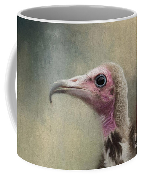 Hooded Vulture Coffee Mug featuring the mixed media Mr Ugly by Eva Lechner