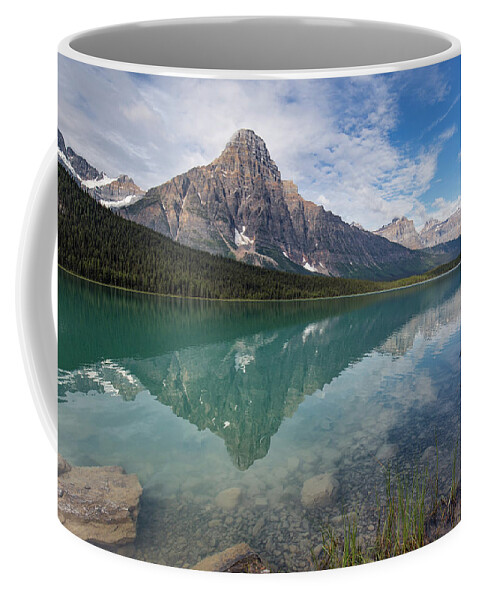 Lake Coffee Mug featuring the photograph Mt. Chepren by Celine Pollard
