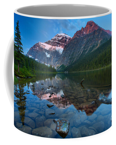 Cavell Coffee Mug featuring the photograph Mt Edith Cavell Sunrise Glow by Adam Jewell