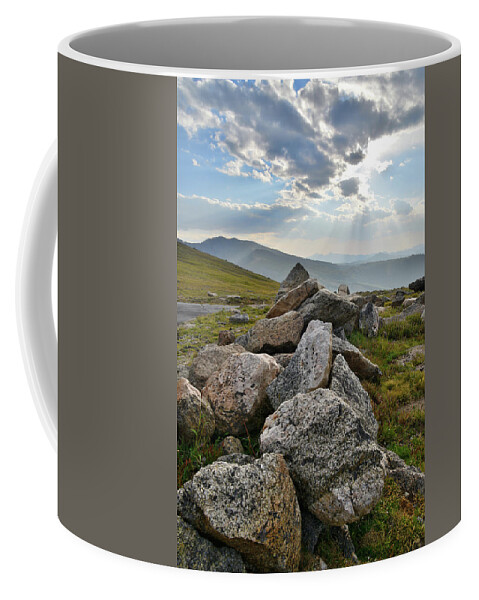 Mt. Evans Coffee Mug featuring the photograph Mt. Evans Sunset by Ray Mathis