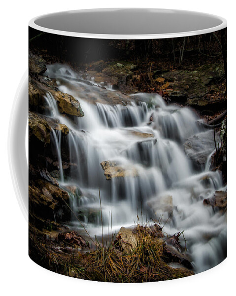 Mt. Magazine State Park Coffee Mug featuring the photograph Mt. Magazine Cascade by James Barber