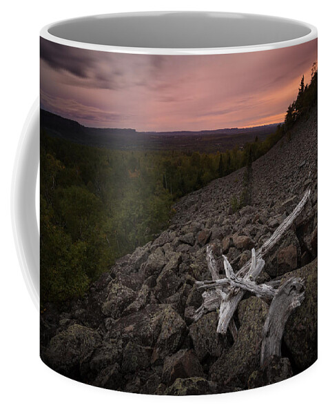 Aboriginal Coffee Mug featuring the photograph Mt McKay Southern Rock Slide by Jakub Sisak